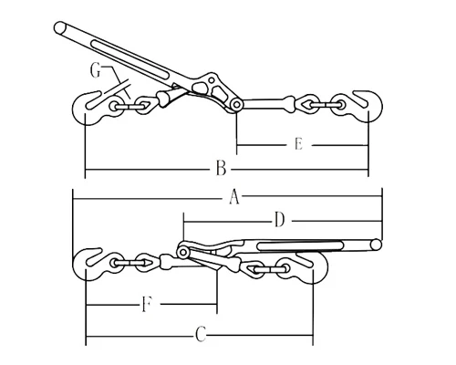 G100 ratchet load binders
